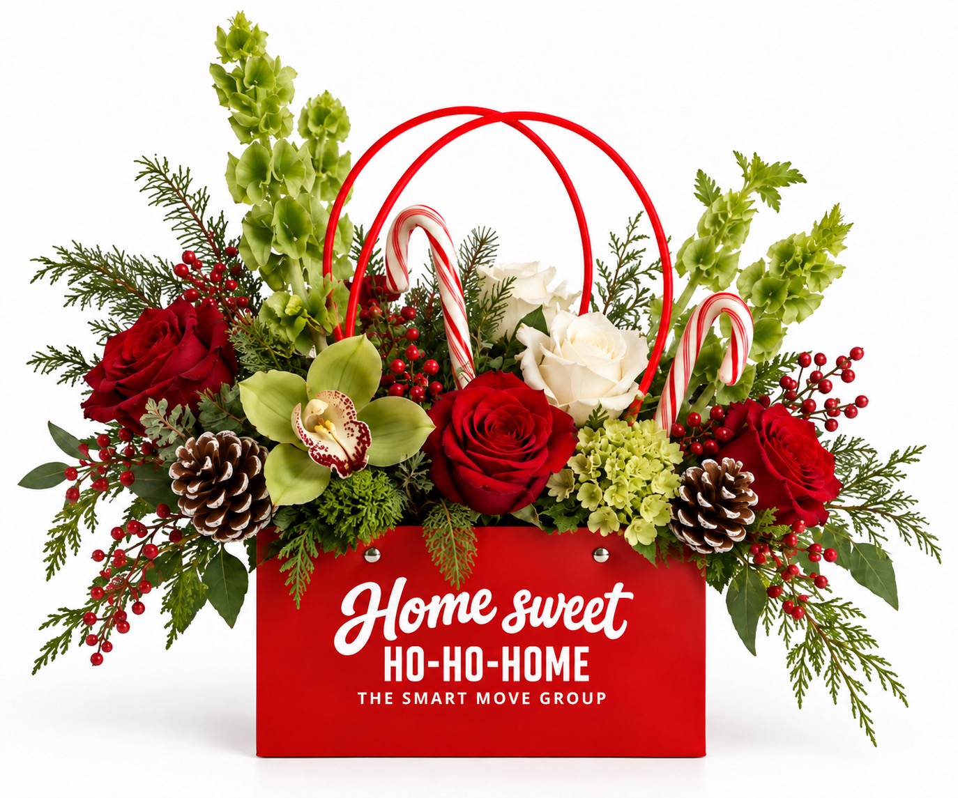 "Home Sweet Ho-Ho-Home" — a custom real estate holiday statement bag for The Smart Move Group