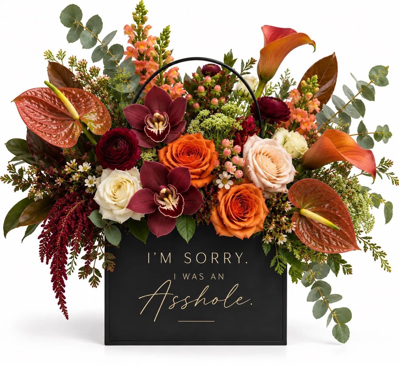 The Apology — a Bloom Statement Bag in warm autumn tones